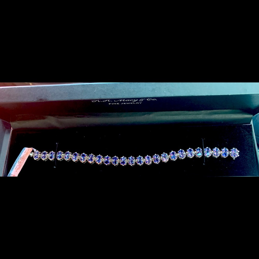 Macy’s Sterling Silver Tanzanite Tennis bracelet